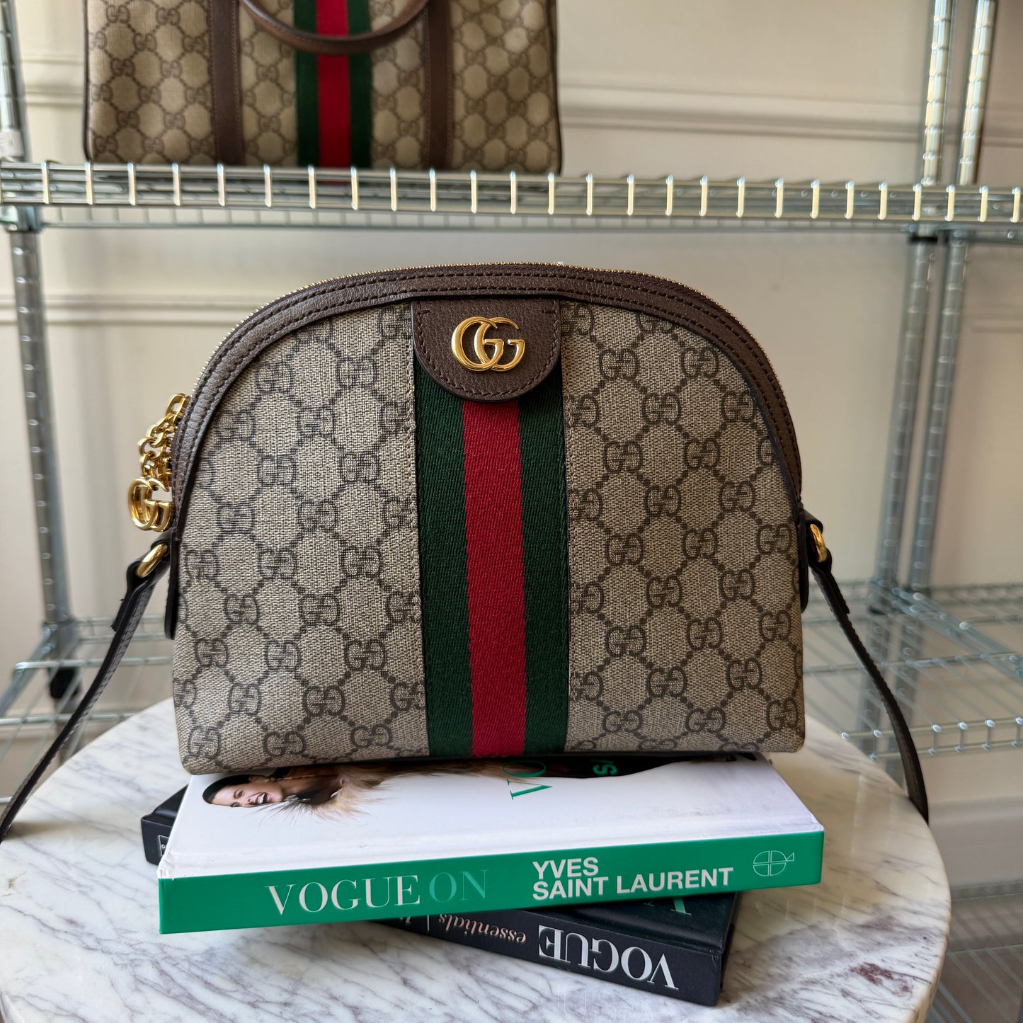 Pre-Owned GG Supreme Canvas Crossbody Bag