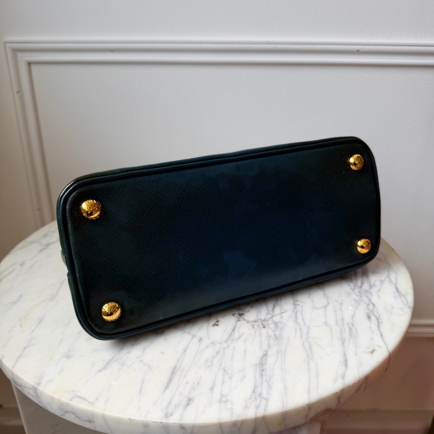 2000s Vintage Green Patent Leather Promenade Tote