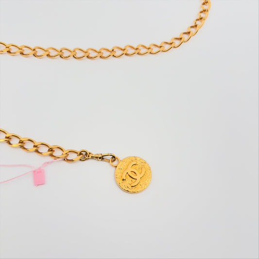 Pre-Owned CC Chain Gold-Plated Belt
