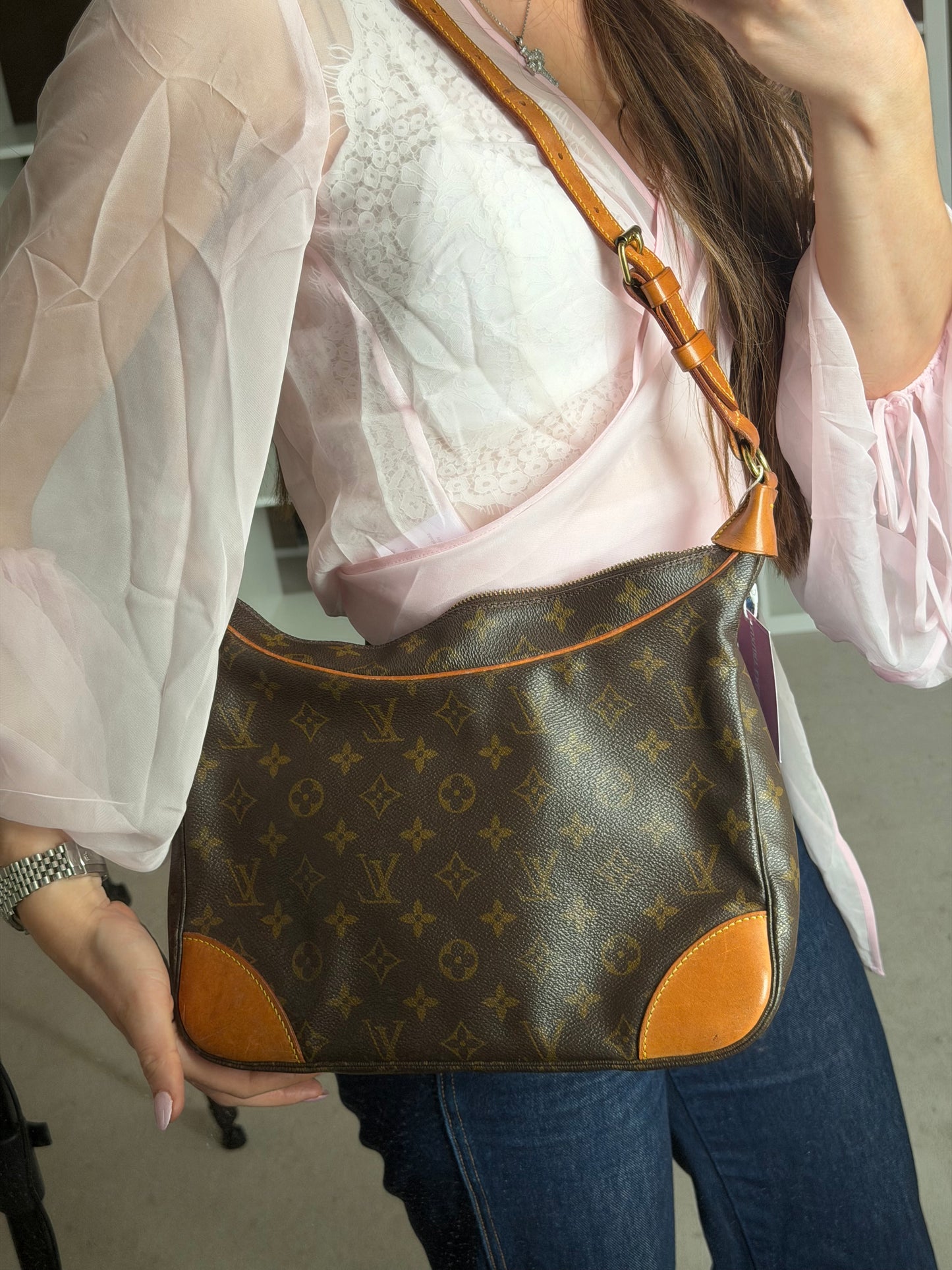 LV Monogram Canvas Boulogne Handbag