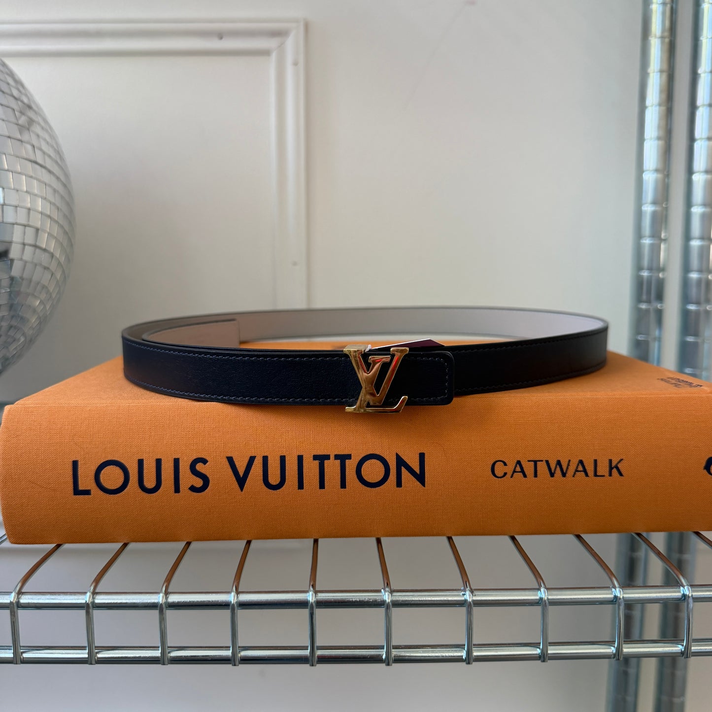 Pre-Owned Gold-Tone Initiales Leather Belt
