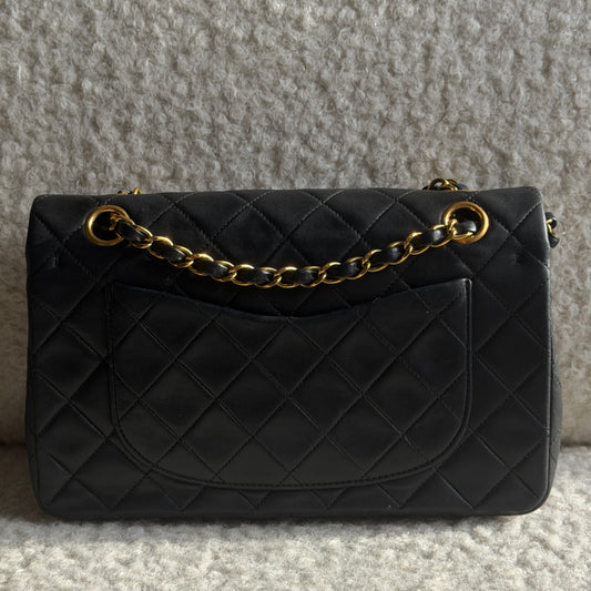 1994-96 Black Lambskin Small Classic Double Flap Handbag