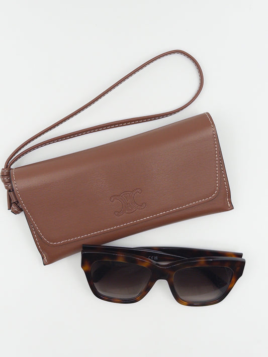 Pre-Owned Brown Tortoise Triomphe Sunglasses