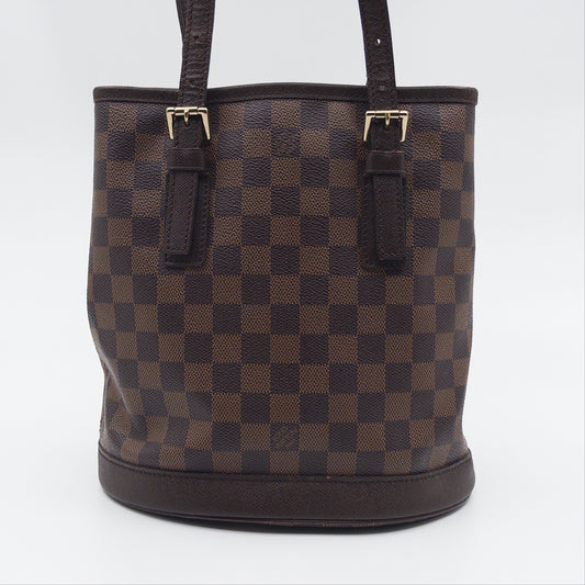 Pre-Owned Damier Ebene Canvas Bucket Bag PM