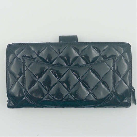 Pre-Owned Black Patent Leather Wallet