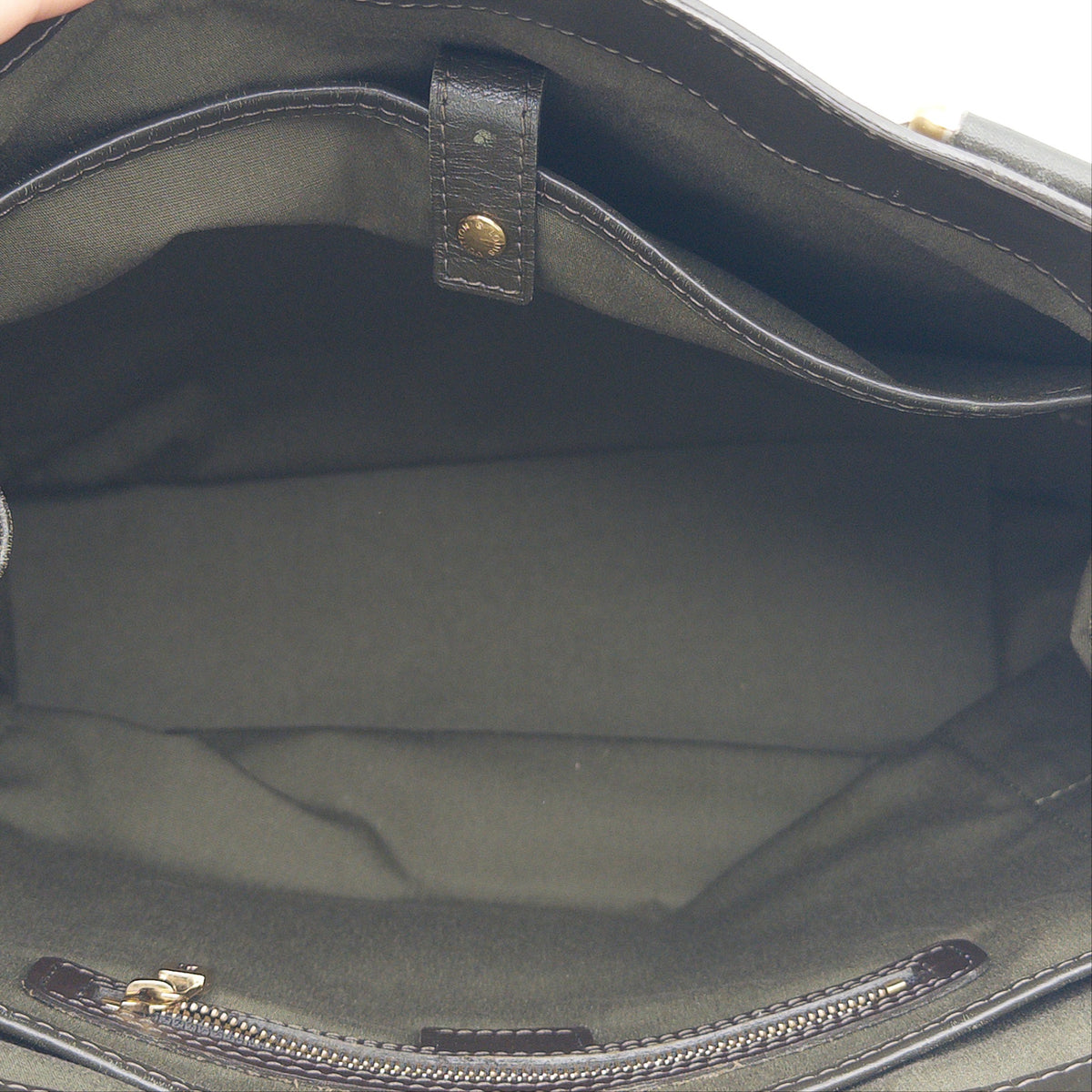 Pre-Owned Green Mini Lin Canvas Handbag