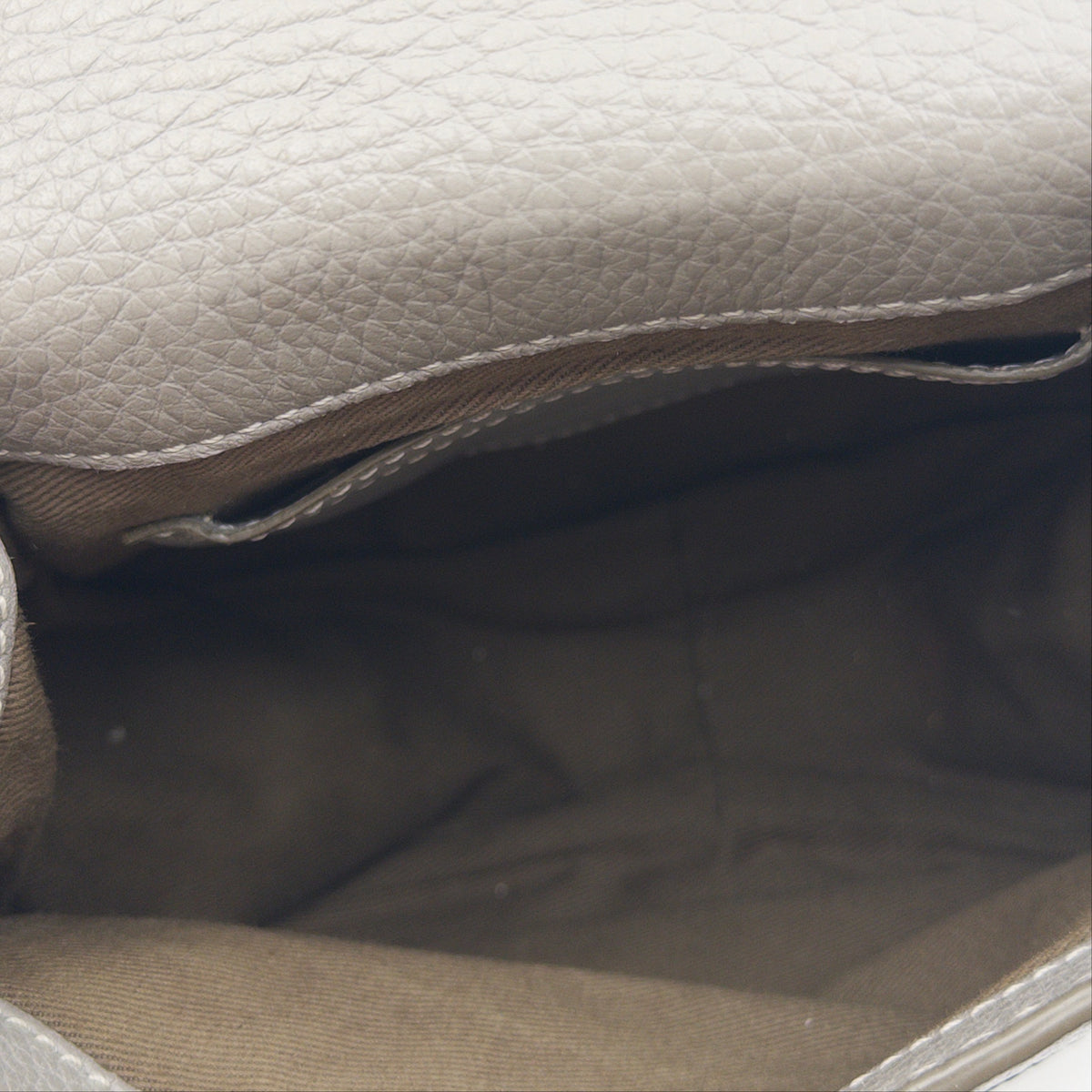 Pre-Owned Grey Leather Crossbody Bag