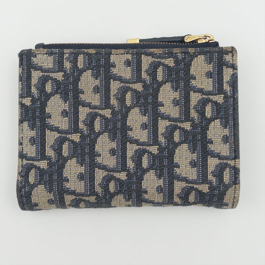 Pre-Owned Navy Oblique Canvas Wallet