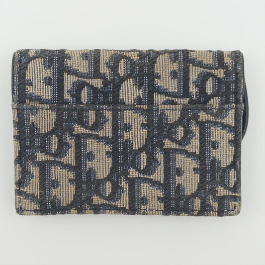 Pre-Owned Dior Oblique Canvas 'Saddle Bloom' Fold Wallet