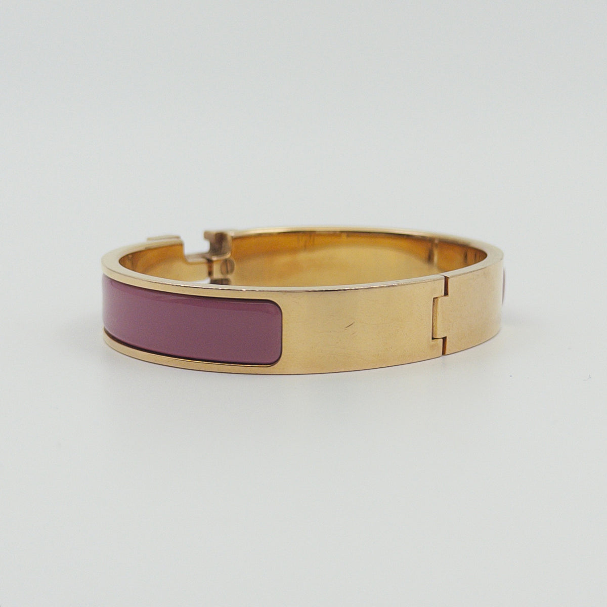 Pre-Owned Pink Gold-Plated Clic H Bracelet (PM)