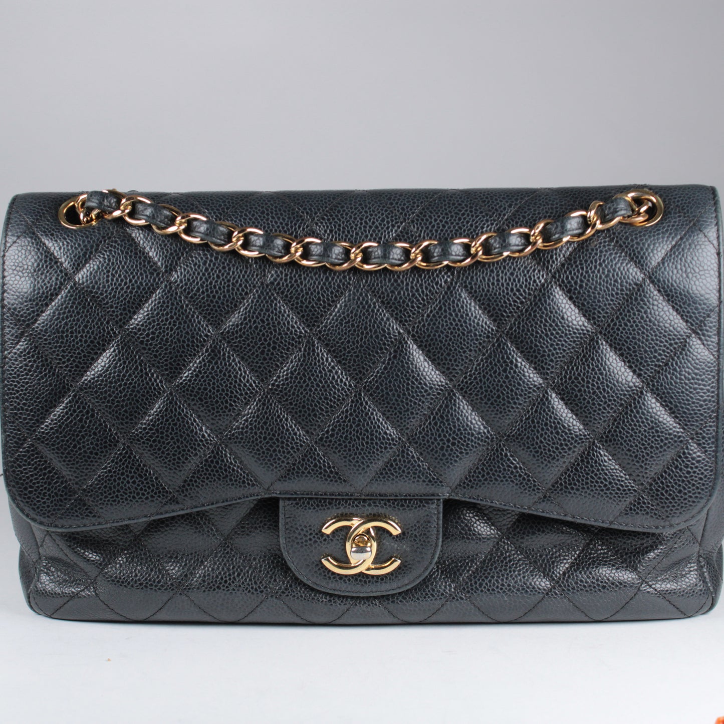 Jumbo Classic Flap - Black Caviar