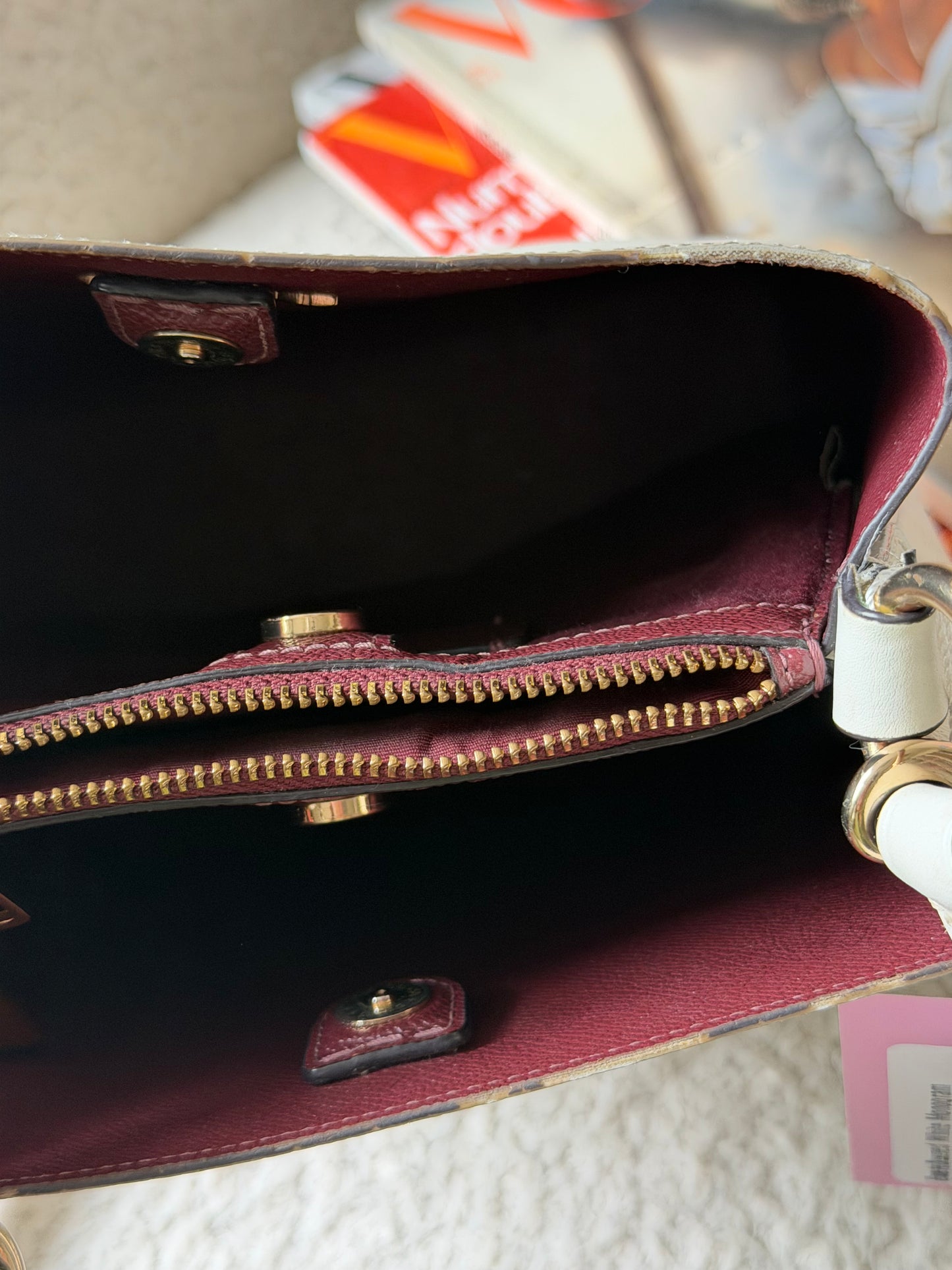 Pre-Owned White Monogram Coated Canvas Bucket Bag