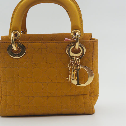 Pre-Owned Yellow Cotton Lady Dior
