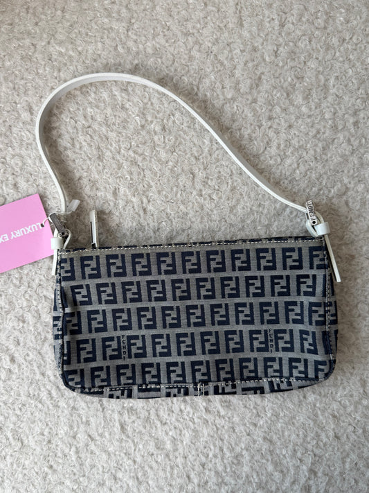 Grey/Navy Zucchino Canvas Pochette