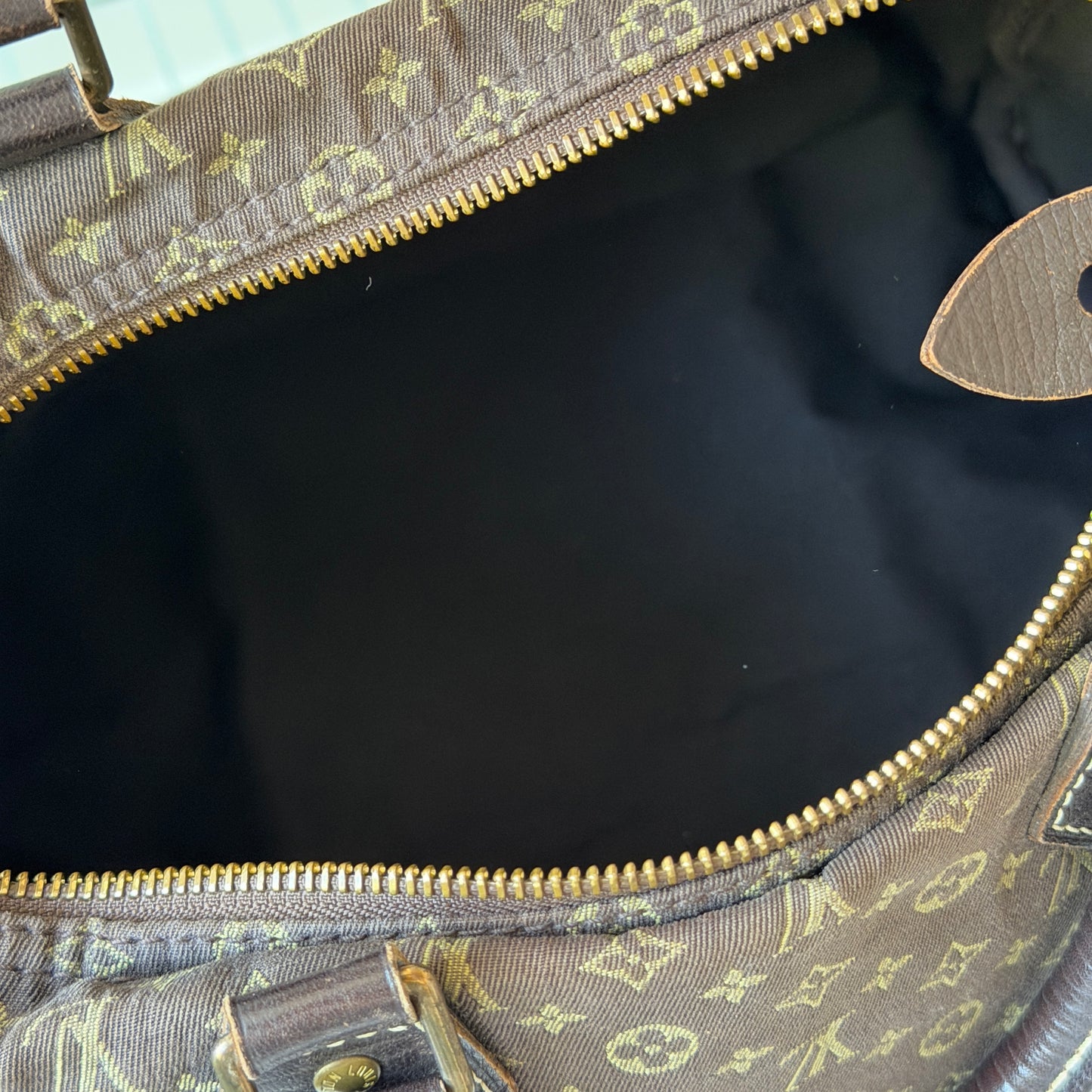 Pre-Owned Brown Mini Lin Canvas Speedy Handbag