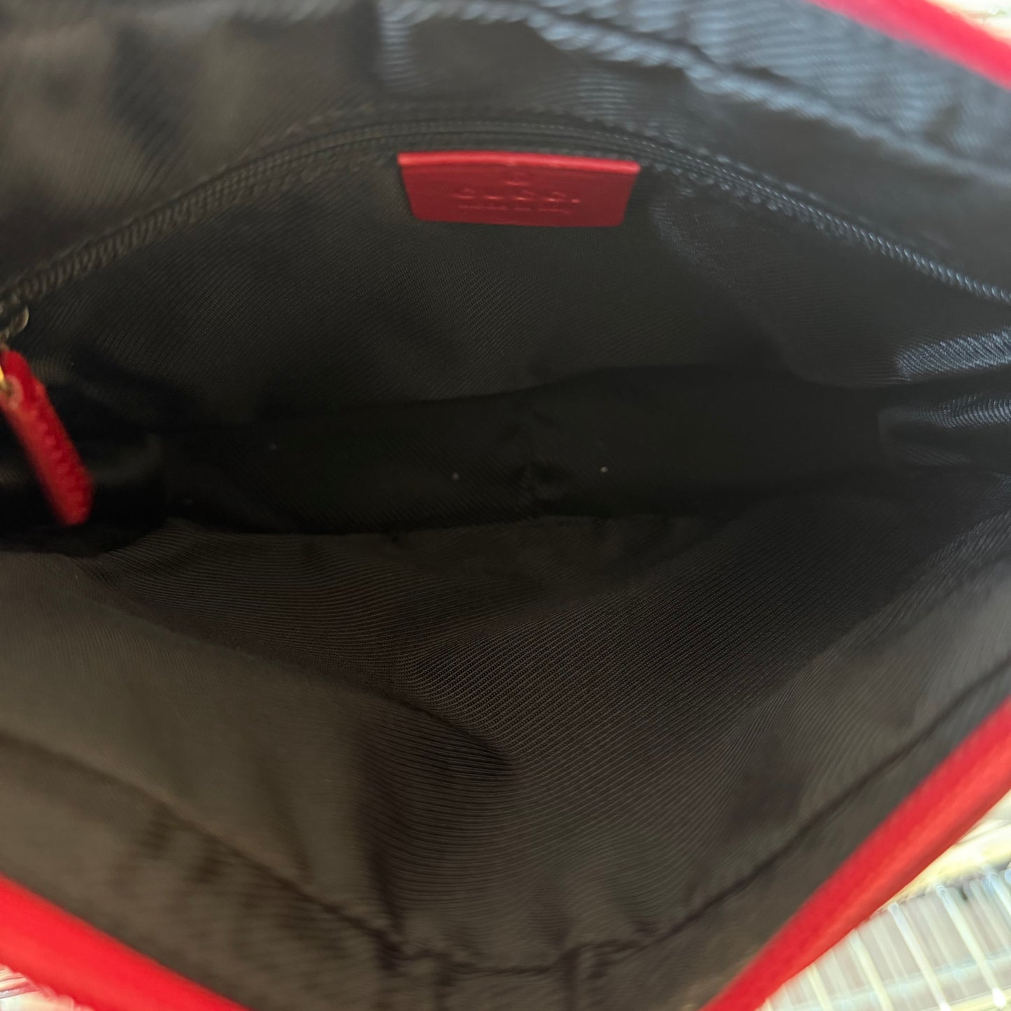 Pre-Owned Red GG Canvas/Leather Shoulder Bag