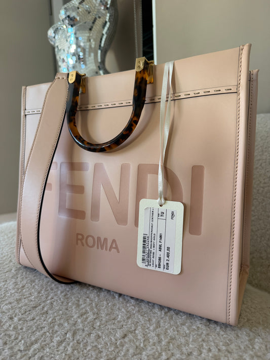 Light Pink Leather Rome Tote Bag New With Tags