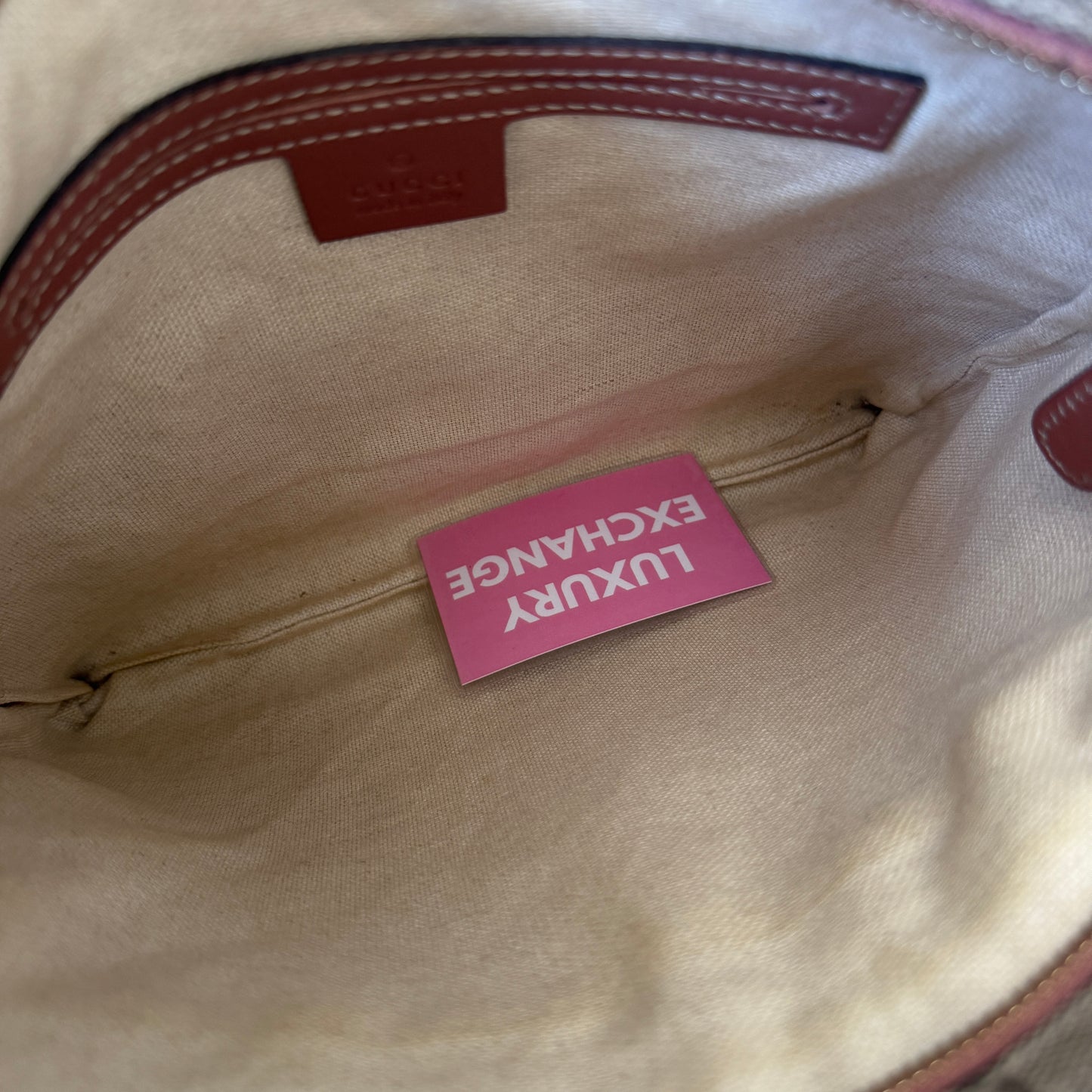 Pre-Owned Beige GG Supreme Canvas Flat Messenger Bag