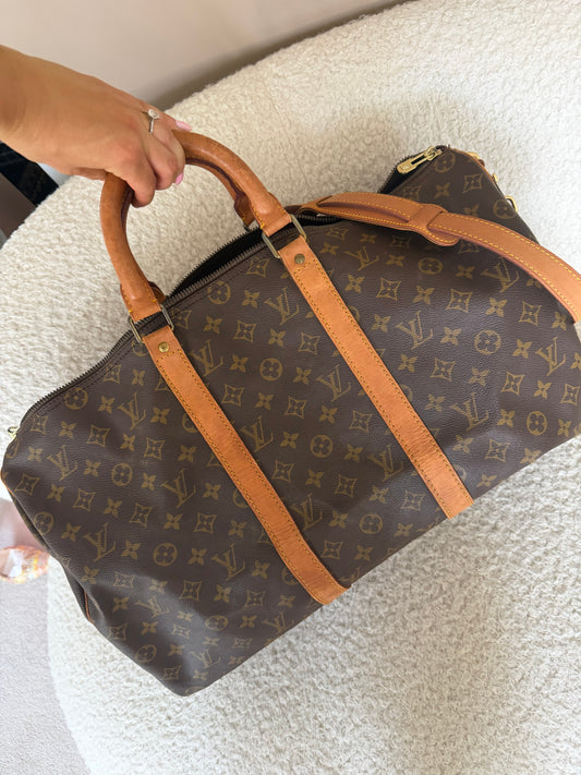 LV Monogram Canvas Keepall 50 Bandouliere