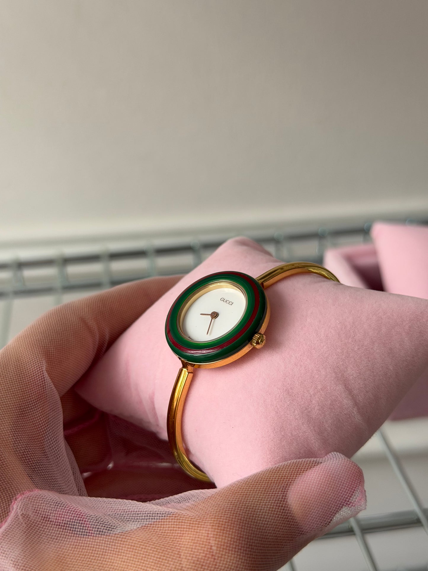 Pre-Owned Gold-Tone Change Bezel Watch - Green Insert Only