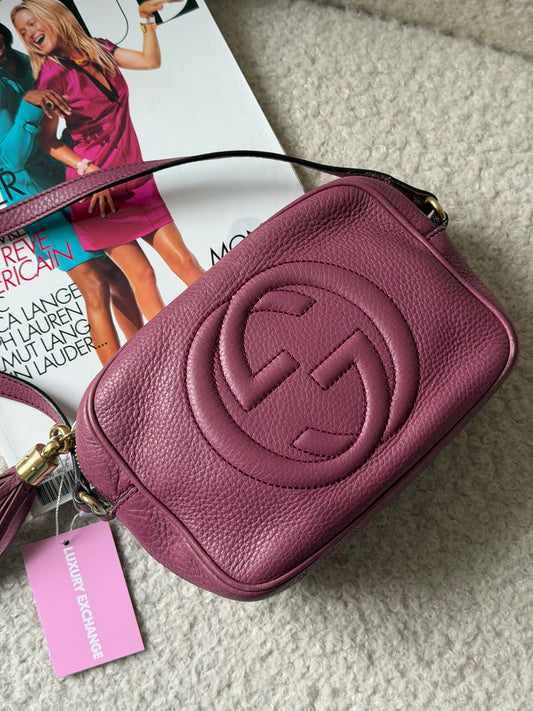 Pre-Owned Purple Leather Soho Disco Crossbody Bag