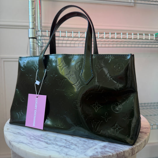 Pre-Owned Forest Green Monogram Vernis Leather Wilshire PM