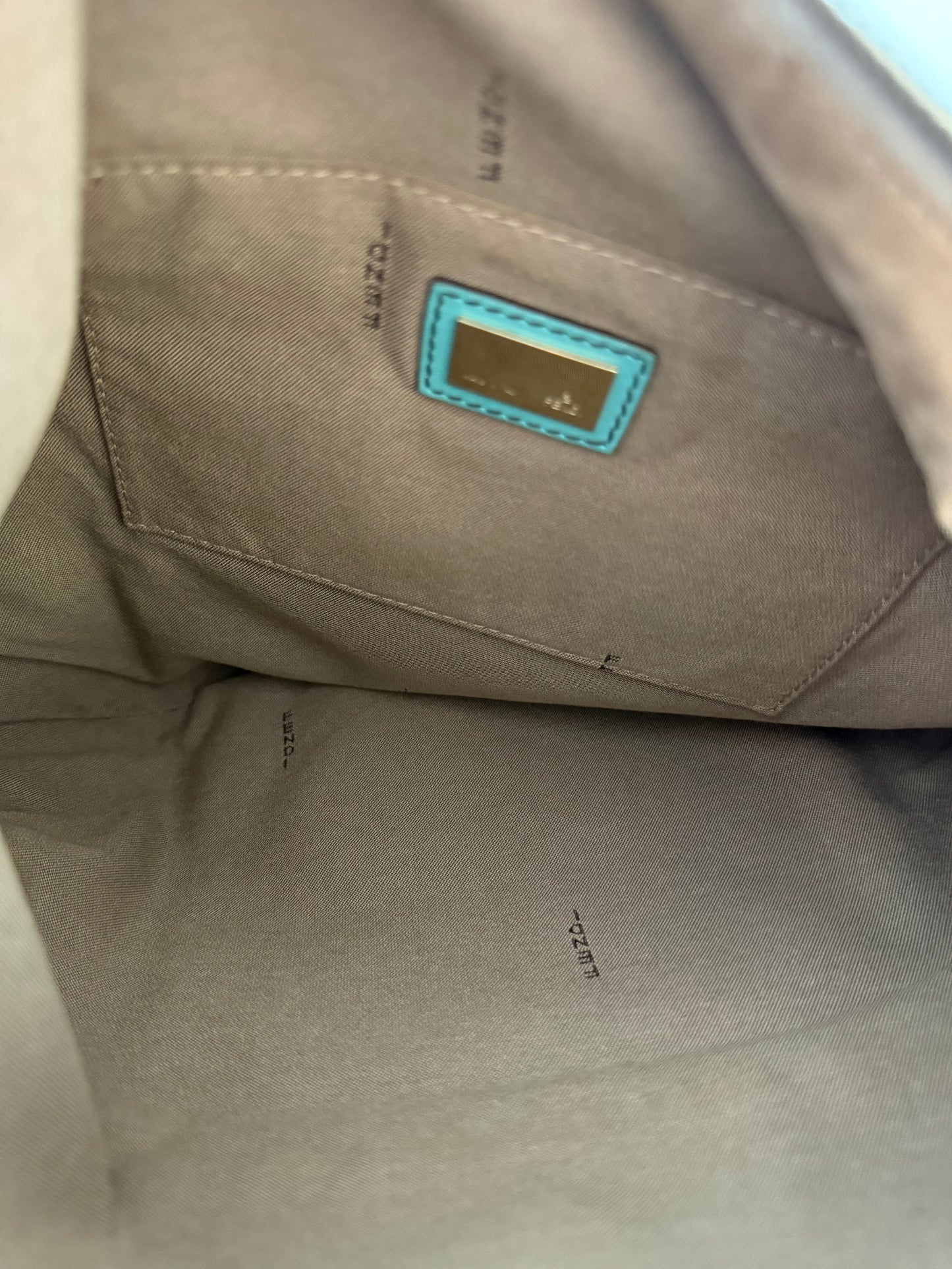 Pre-Owned Teal Zucchino Canvas/Leather Shoulder Bag