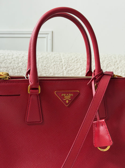 Red Saffiano Leather Galleria Medium - Pre-Owned