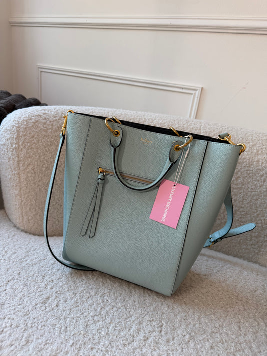 Light Blue Leather Handbag