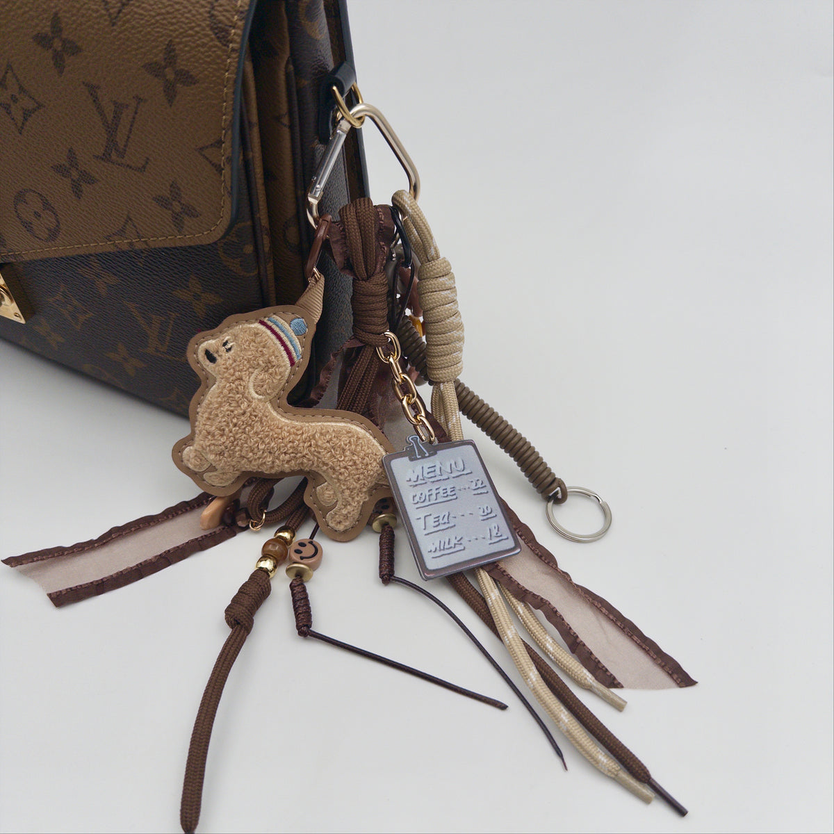 Curly Poodle Bag Charm