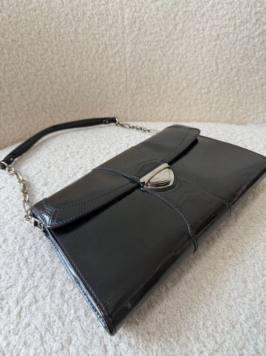 Black Electric Epi Lena Shoulder Bag