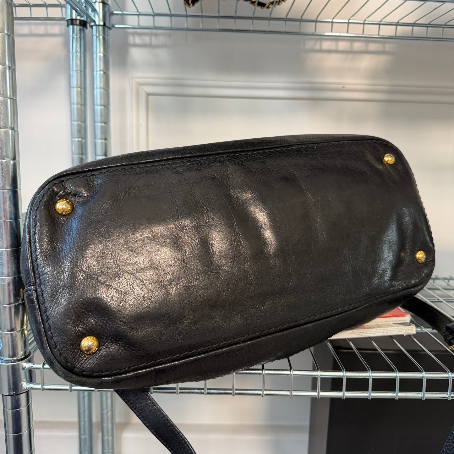 Pre-Owned Black Leather Shoulder Bag