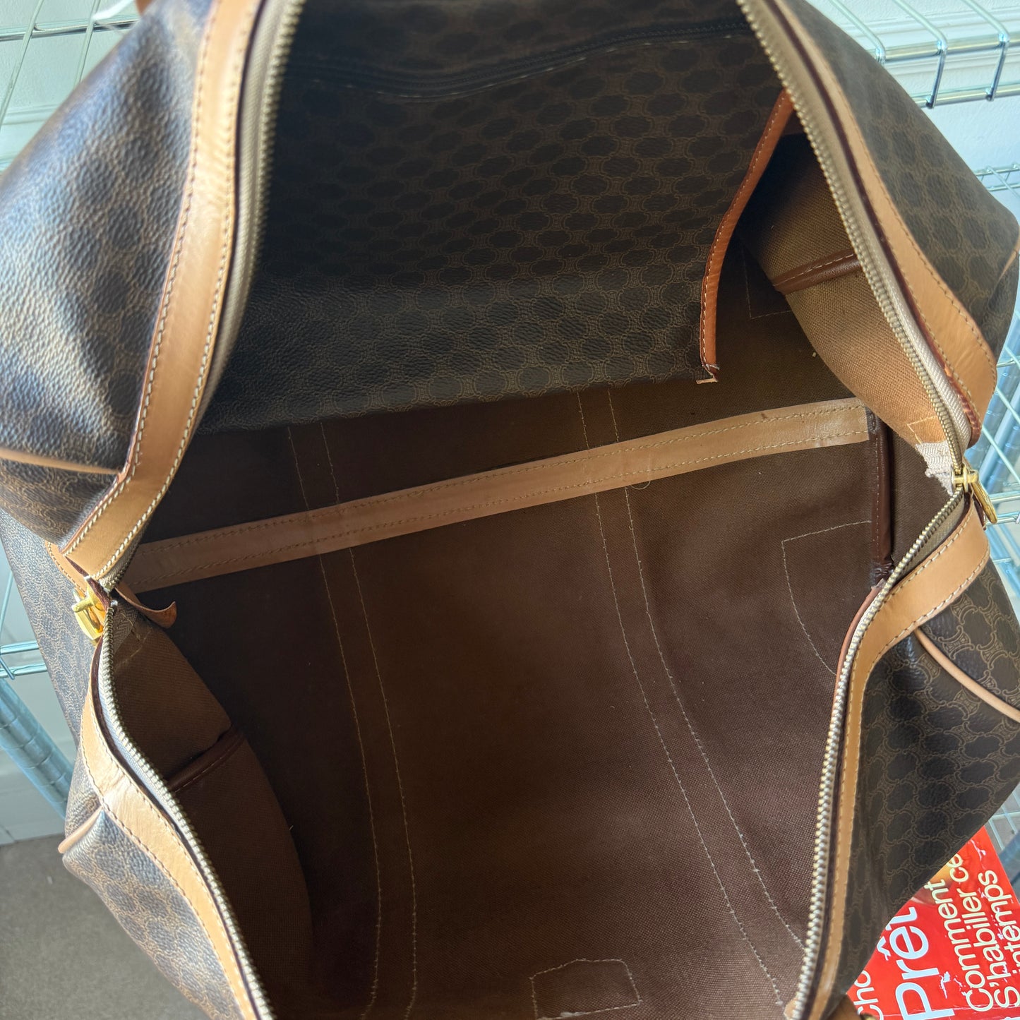 Pre-Owned Brown Macadam Coated Canvas Keepall Bag