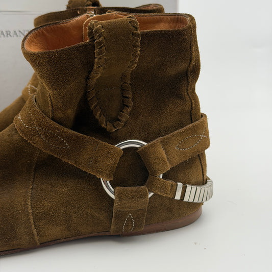Brown Suede Boots - Size 38