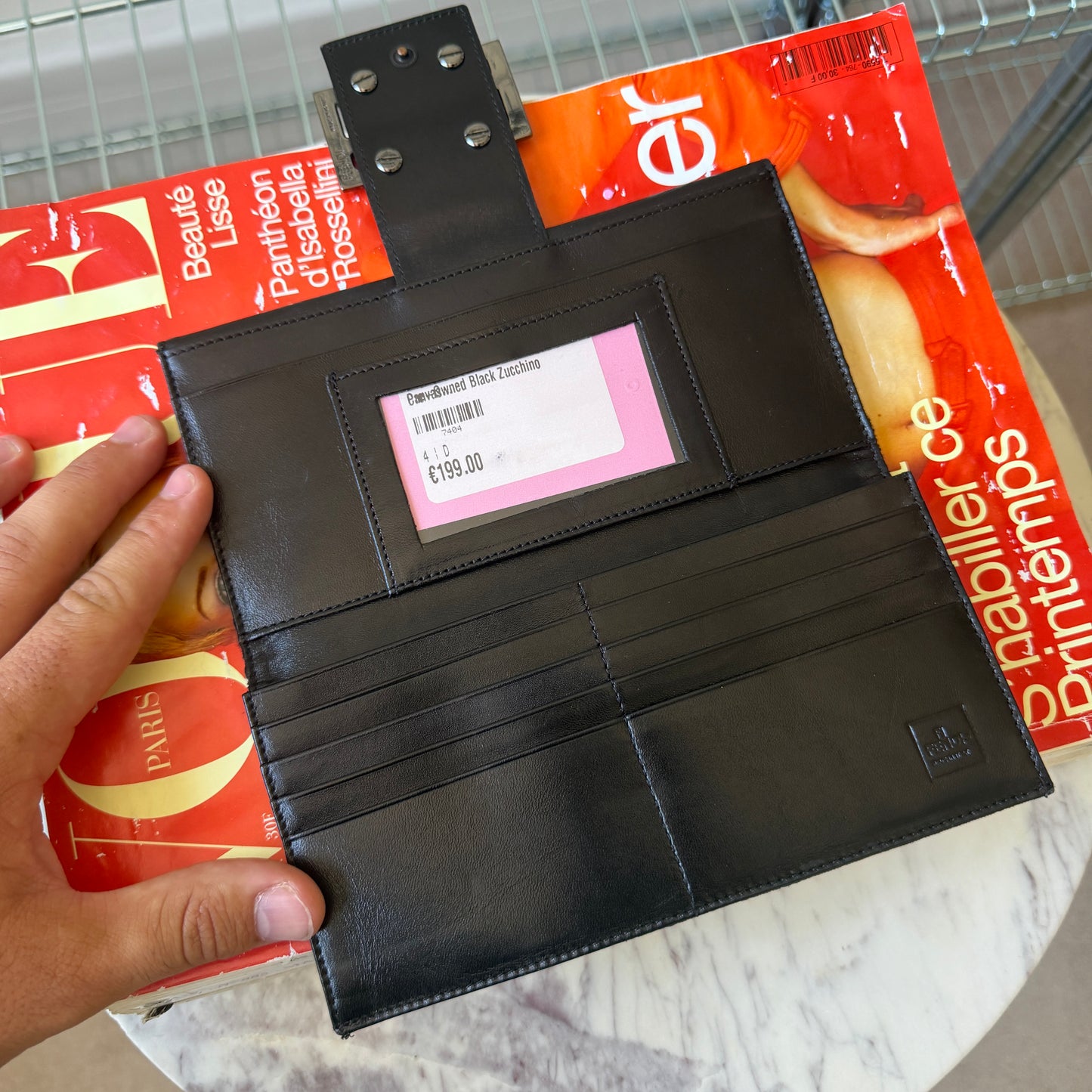 Pre-Owned Black Zucchino Canvas Wallet