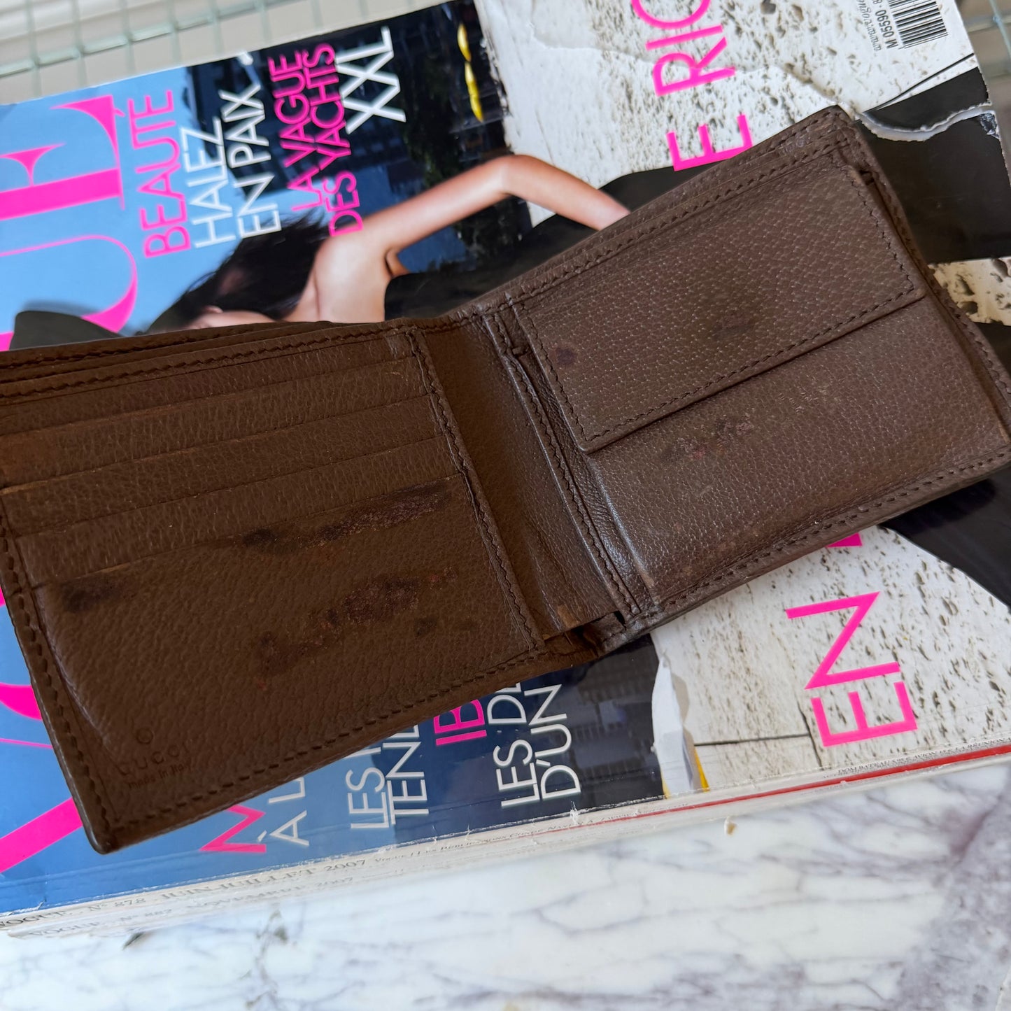 Pre-Owned Tricolour GG Coated Canvas Wallet