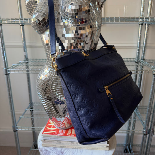Pre-Owned Cobalt Blue Monogram Empreinte Leather Shoulder Bag
