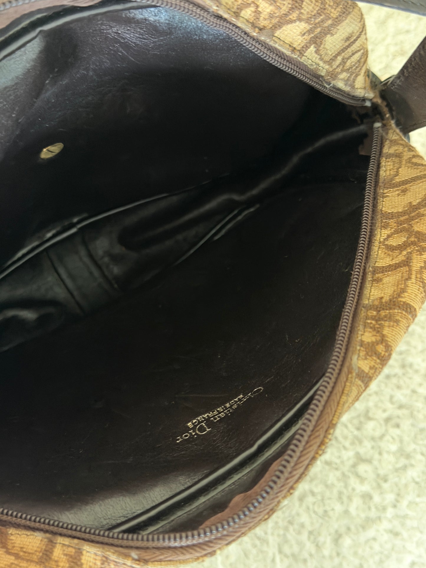 Pre-Owned Brown Oblique Canvas Shoulder Bag