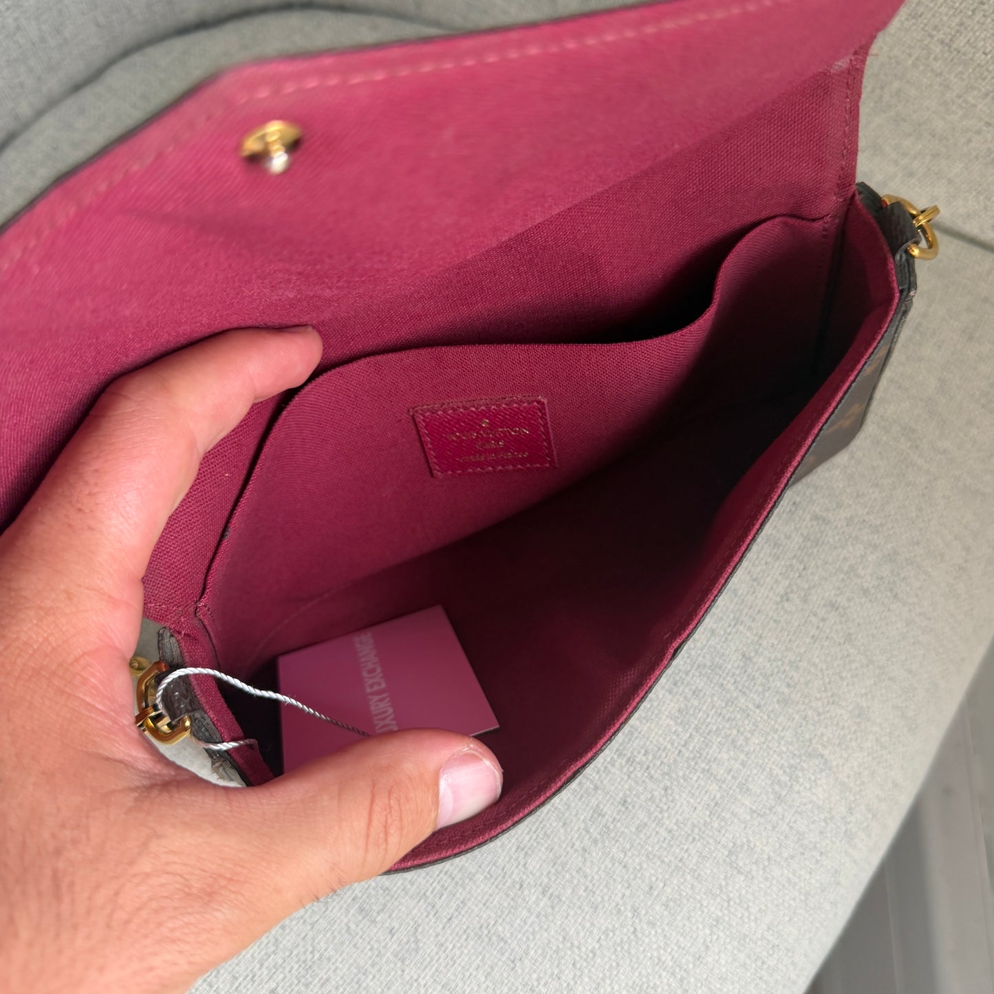 Pre-Owned LV Monogram Canvas Felicie Wallet on Chain
