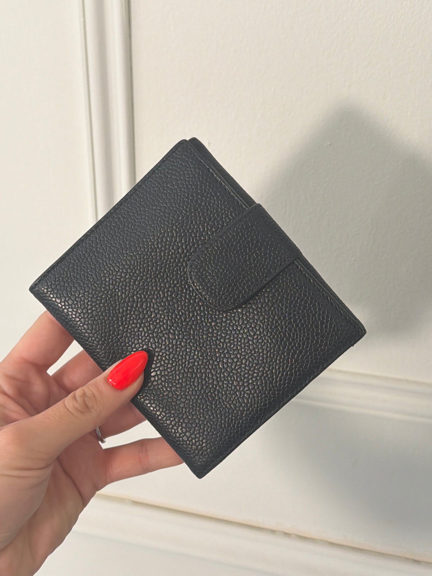 Pre-Owned Black Timeless Caviar Leather Wallet