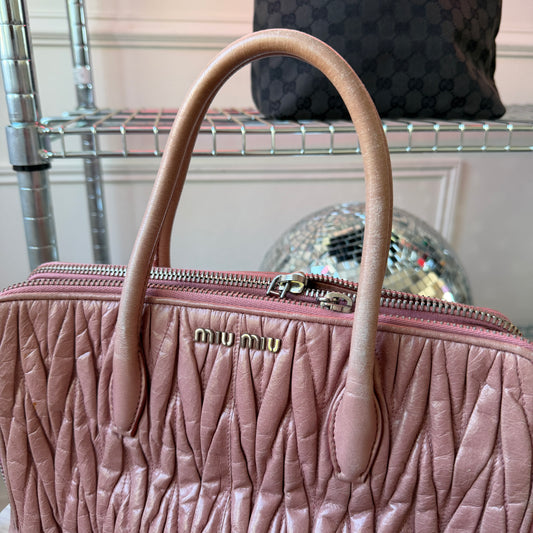 Pre-Owned Pink Nappa Leather Tote Bag