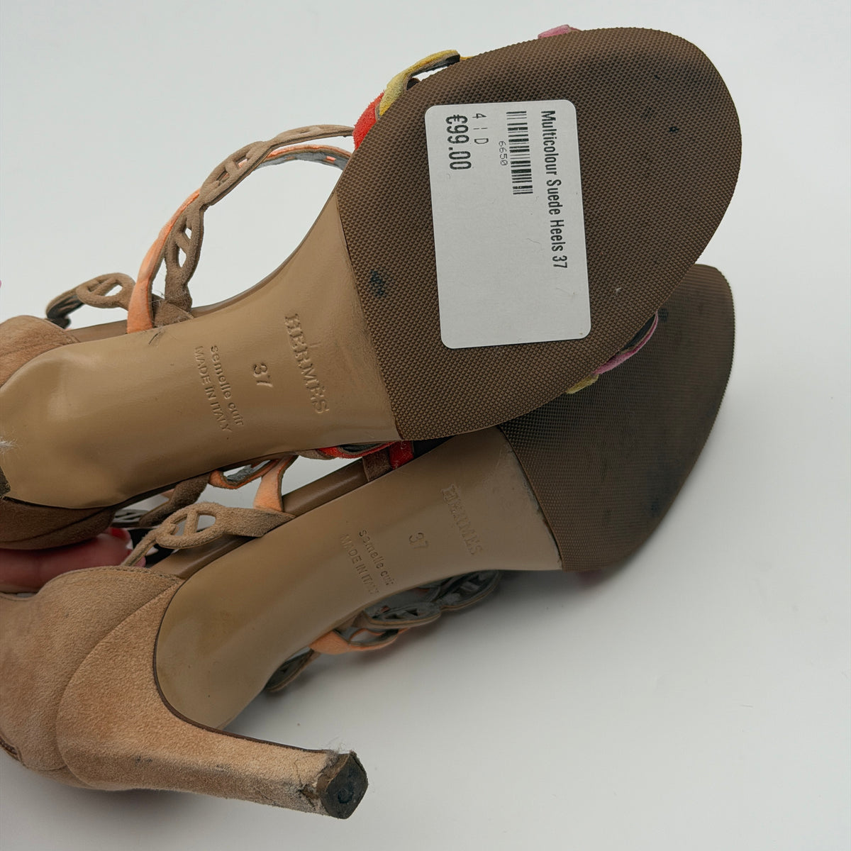 Multicolour Suede Heels 37