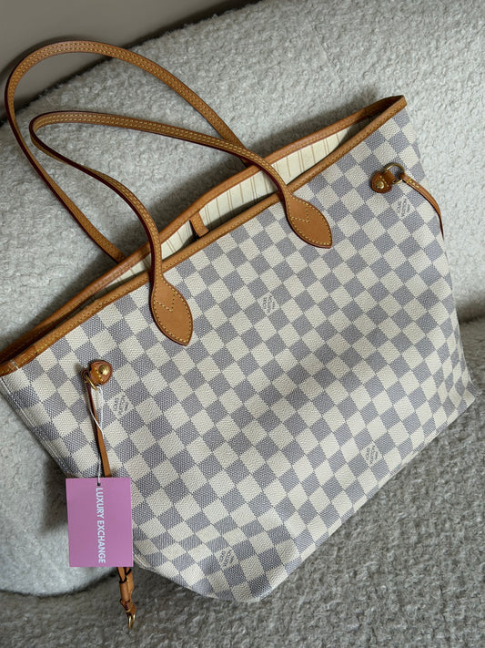 Pre-Owned Damier Azur Canvas Neverfull MM