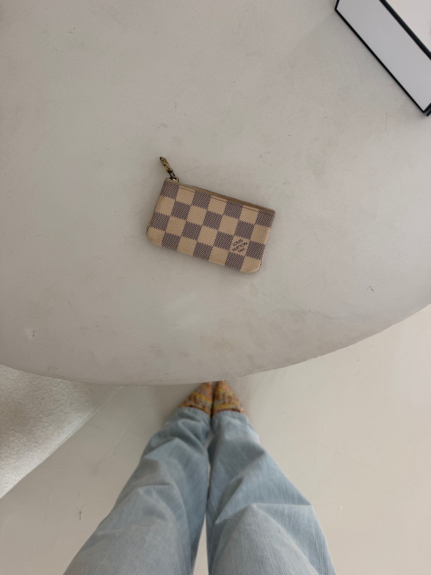 Pre-Owned Damier Azur Canvas Key Pouch