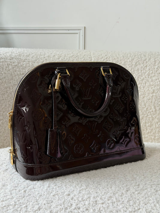 Bordeaux Monogram Vernis Leather Alma PM - Pre-Owned