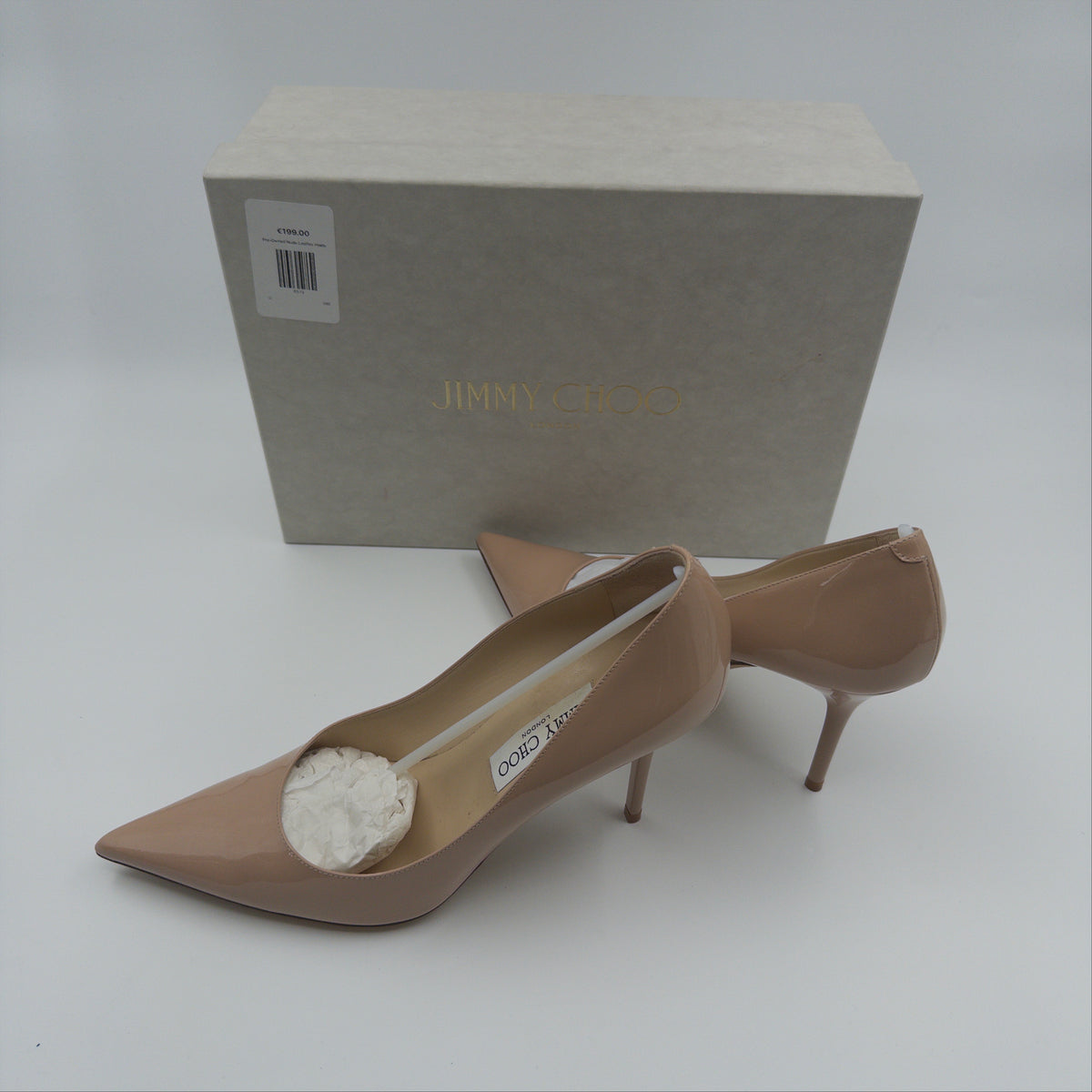 Pre-Owned Nude Leather Heels