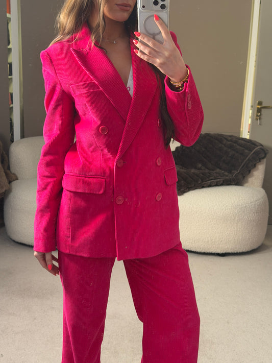 Pink Corderoy Suit UK10