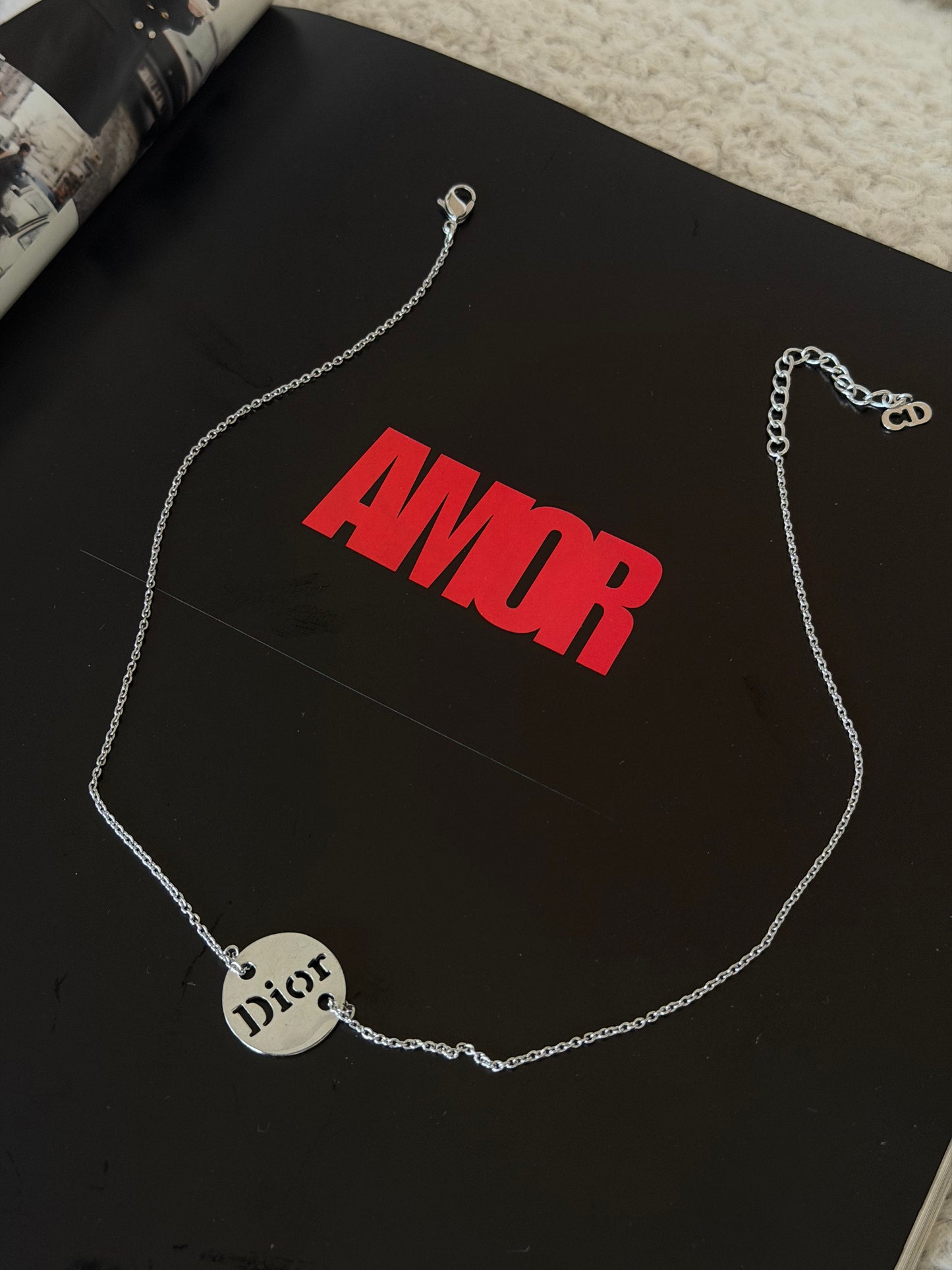 Dior Necklace Round Logo
