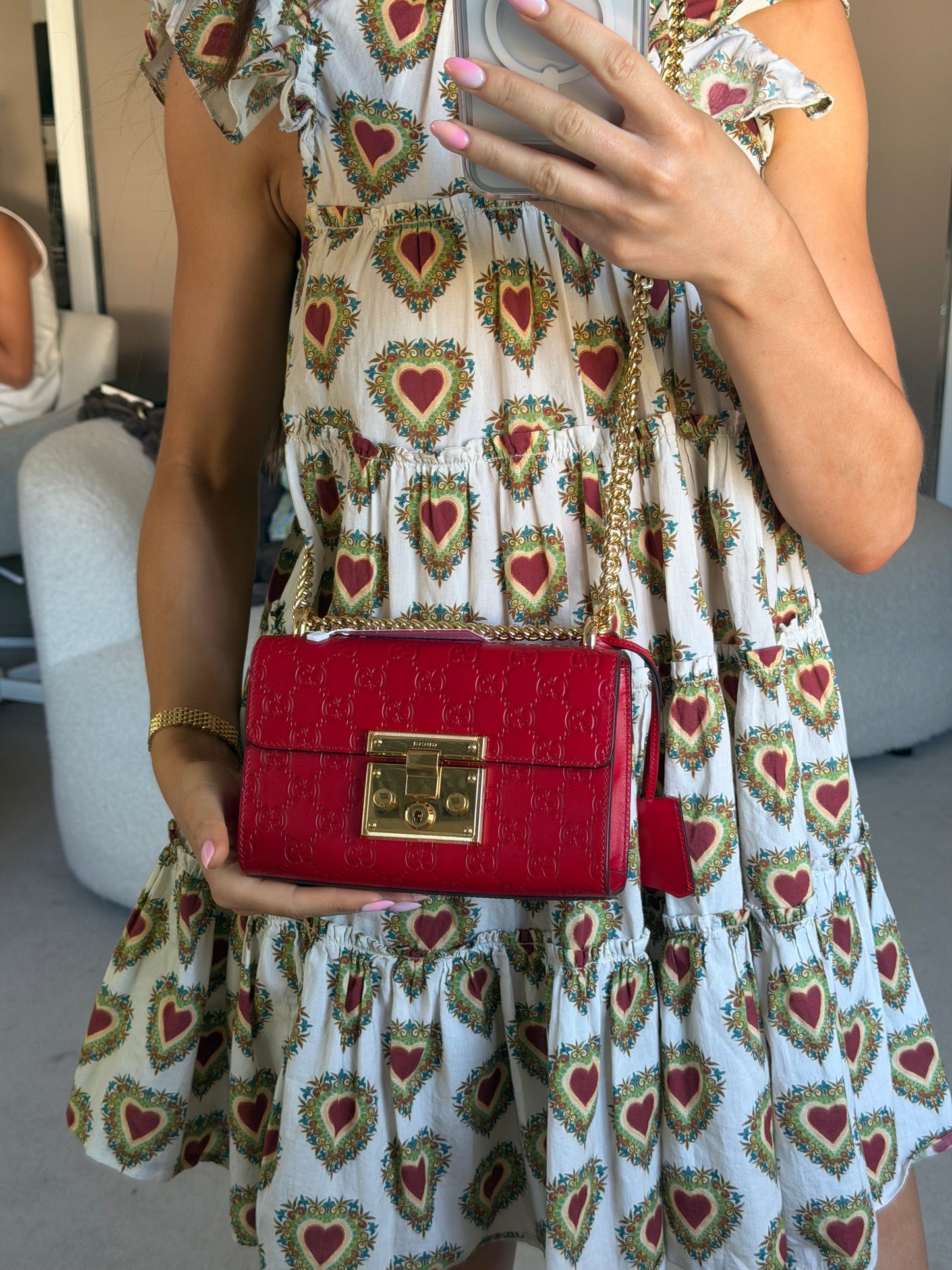 Pre-Owned Red Guccissima Leather Handbag