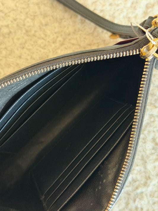 Pre-Owned Black Saffiano Leather Clutch Bag